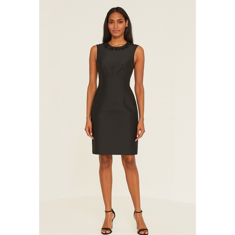 NWT Sachin & Babi Northbrook BlackEmbellished Sheath Dress Sz‎ 12 $495